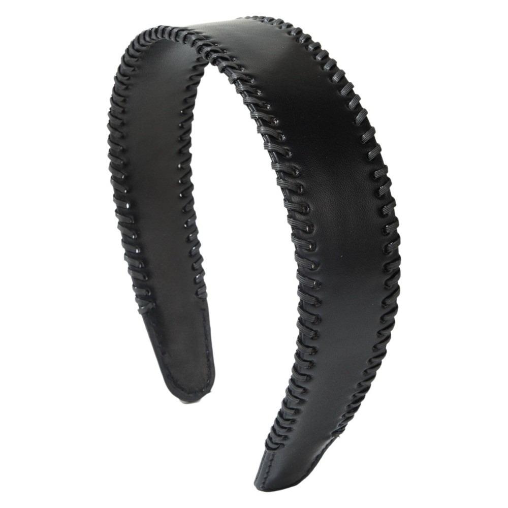 Korean Style Women Hair Hoop Non-Slip Wide Edge Hairband Sweet Leather Headband Wash Face