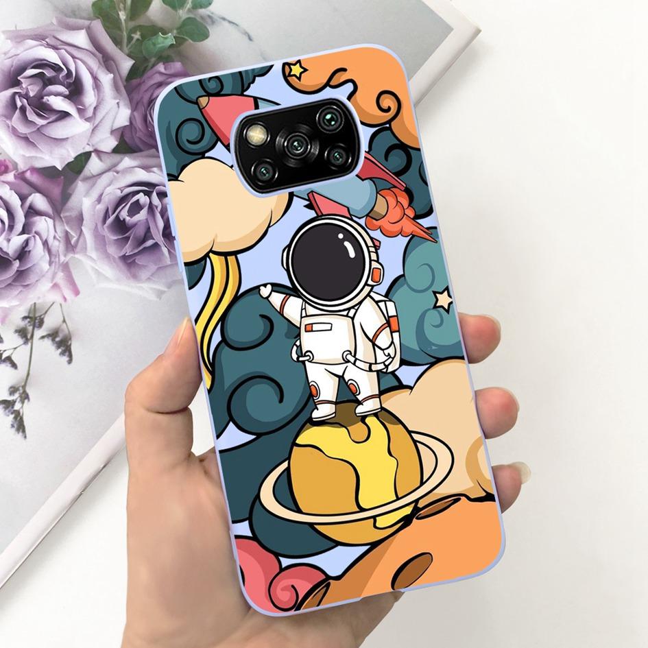 Case For Xiaomi Poco X3 Pro NFC Phone Cover Lovely Dinoaur Butterfly Silicone Soft Cases For Xiaomi Poco X3 GT X3Pro X3NFC Coque