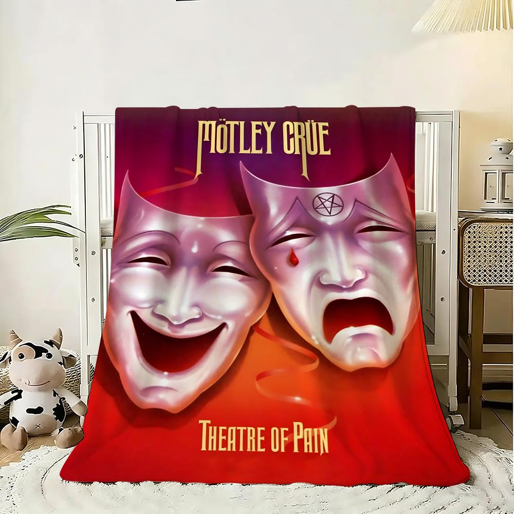 Популярная группа Motley Crues Плед 240 г Фланелевый Плед Легкий Мягкий Приятный для Кожи Летний Тонкий Плед