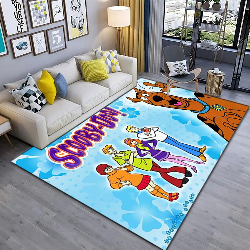 Halloween cartoon comedy adventure movie Scooby-Doo carpet is suitable for living room and bedroom doormats office balcony decorative carpet V5