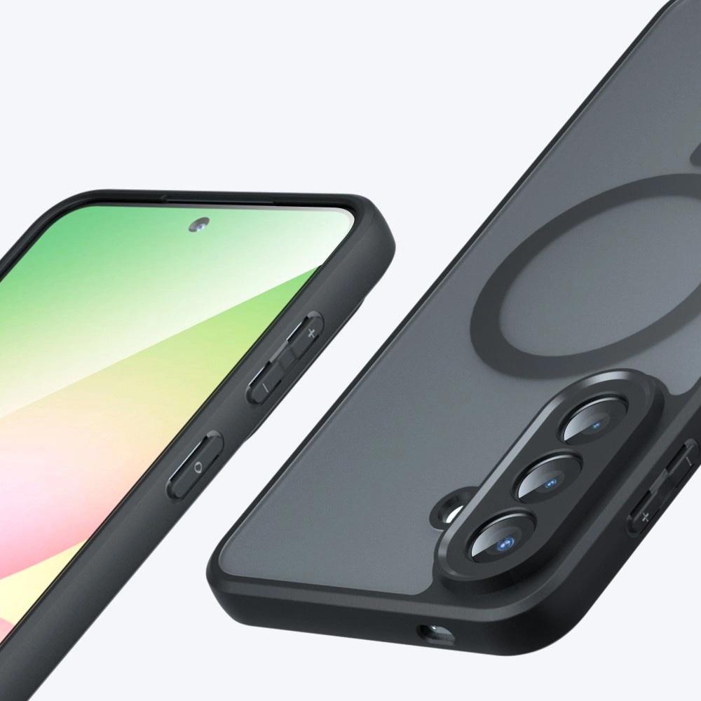 Smoke case for Samsung Galaxy A27 5G, Matte Case, for MagSafe, black frame