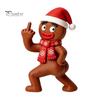 Small Christmas Ornaments for Desk Resin Figurine, Cute Clay Style Santa Snowman Gingerbread Man Figurines Statue, Festive Holiday Tabletop