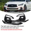 Bumper Fog Light Lamp Cover Black Grille Bezels For 2018-2020 Infiniti Q50 Sport