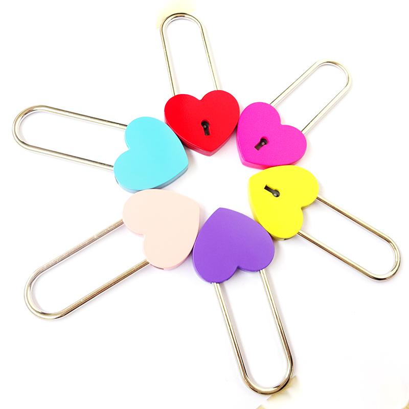 NEWEST Hot Selling Metal Colorful Big Working Heart Love Padlock
