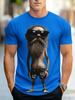 Funny Unisex Funny 3d Old Unisex Graphic Tee Cool Hipster Cartoon Character With Sunglasses Casual Streetwear Short Sleeve Tops