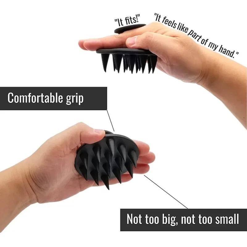 1 шт. Расческа для волос Массажер для кожи головы для роста волос Силиконовый массажер для кожи головы без плесени Щетка для шампуня Скраб для кожи головы Инструменты для отшелушивания