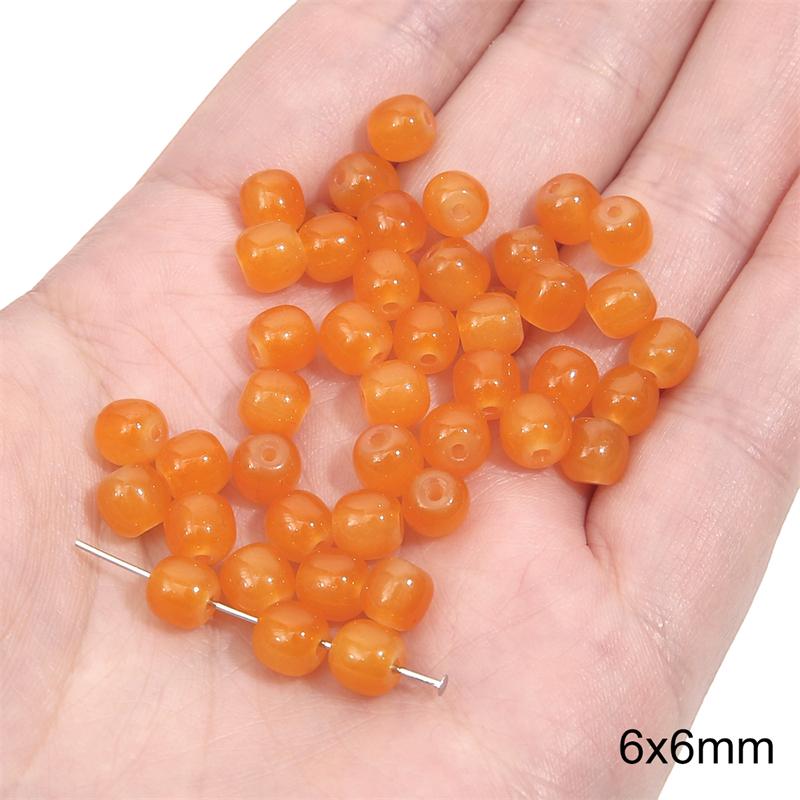 20Pcs Crystal Glass Beads Sunshine Color Loose Space Beads for Bracelet Necklace DIY Jewelry Craft Making Accessories