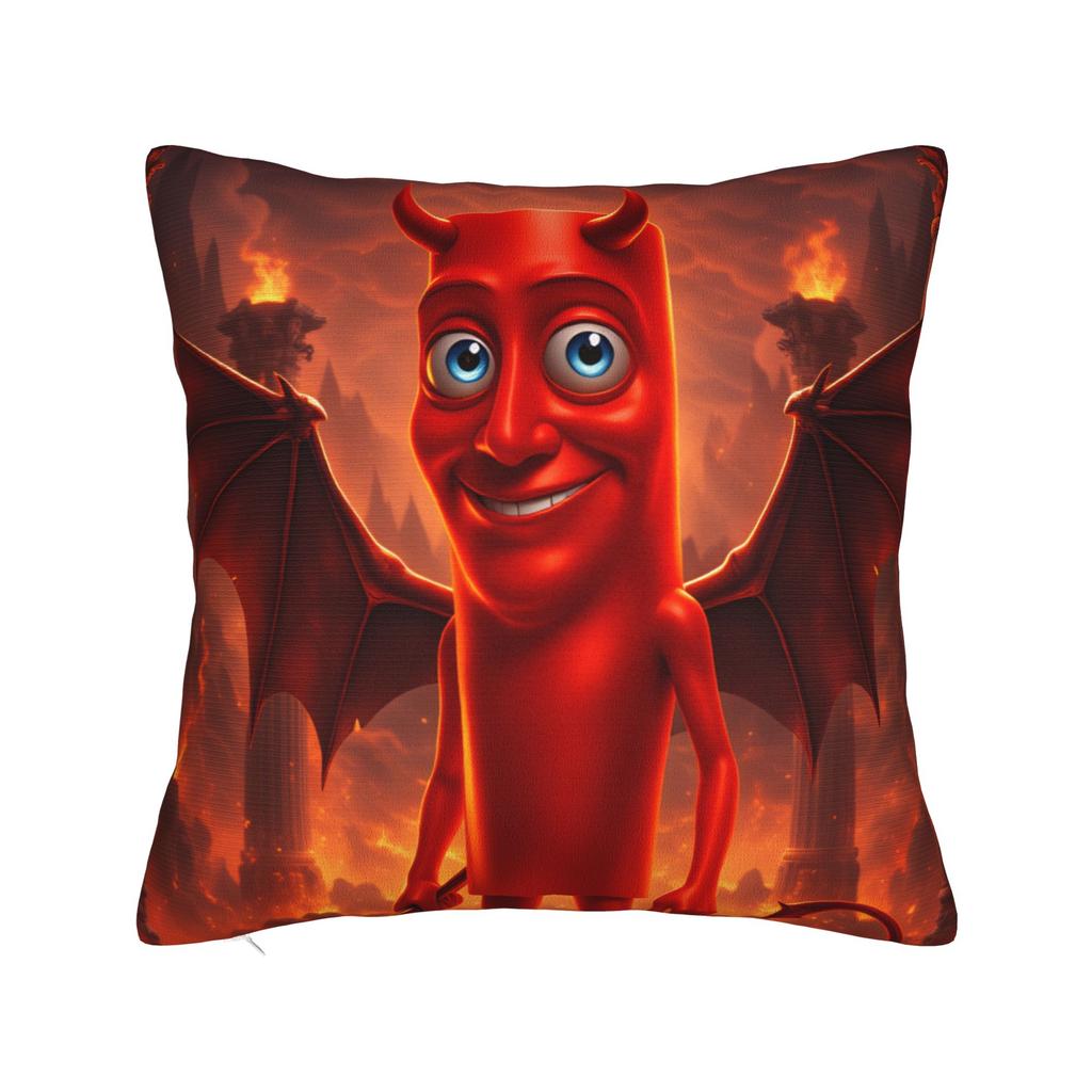 Pillow Cover Tung Tung Tung Sahur Bootleg Brainrot Italian Brainrot Meme Trendy Pillow Case For Living Room Chair Pillowcases