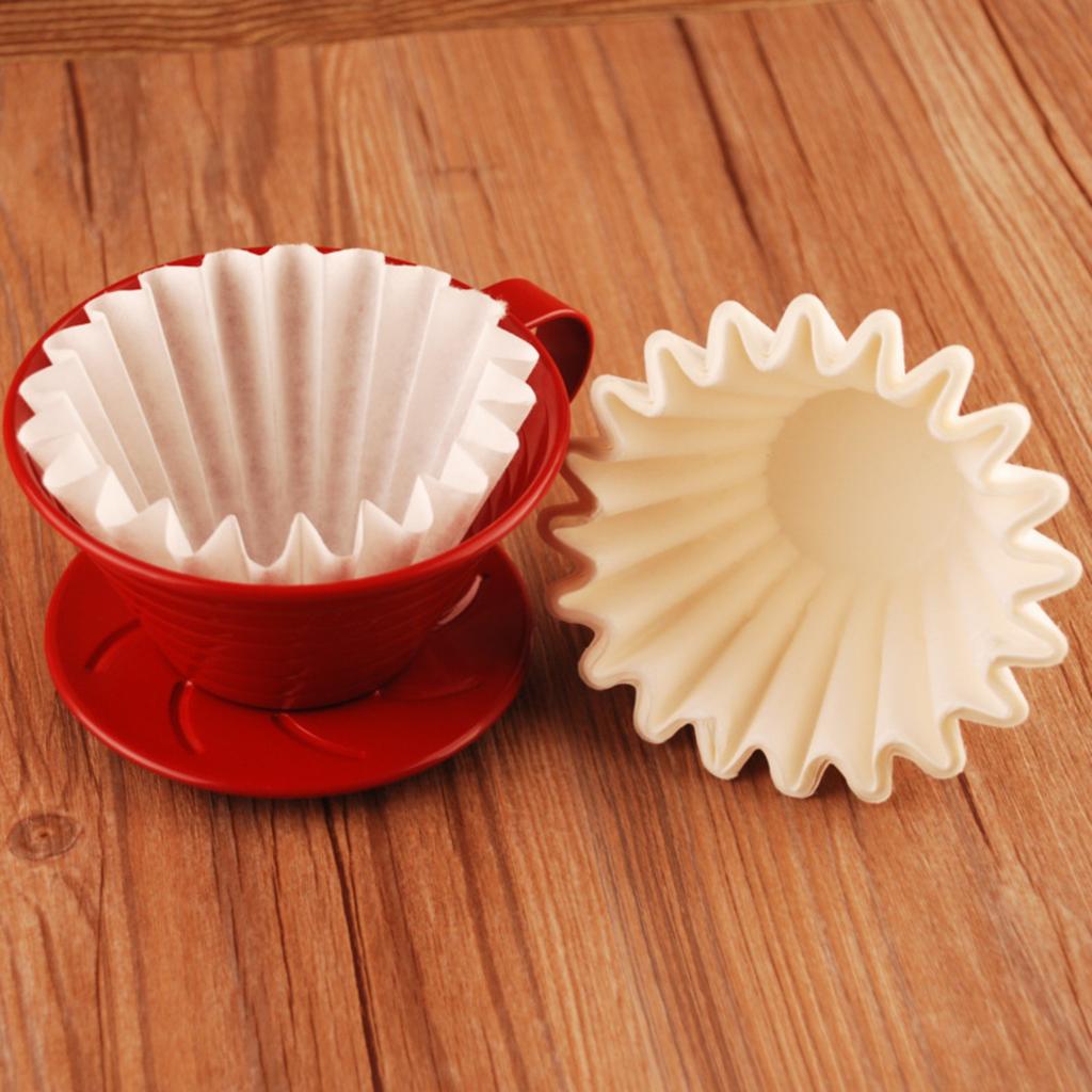200pcs Coffee Filter Paper, Suitable For Coffee Machine Replacement Round Coffee Filter Paper, Disposable Paper Filter Paper