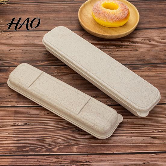 Compact Travel Cutlery Organizer Small Case, Portable Utensil Storage Box for Fork Case Spoon Knife, Lightweight Work Picnic Friendly Straw