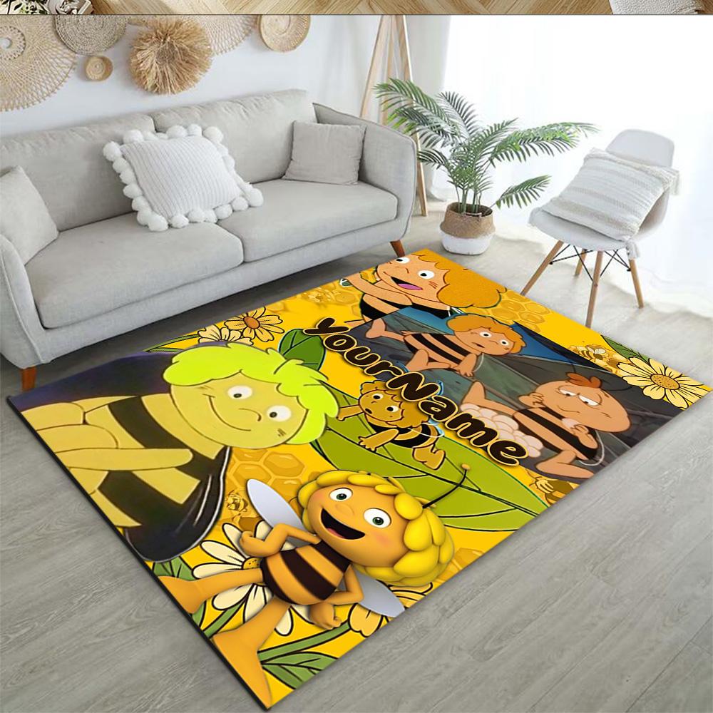 Biene Maja Customize Your Name Area Rug Perfect for Foyer Kitchen Balcony Dining Room Anti-slip Rug Office home decor