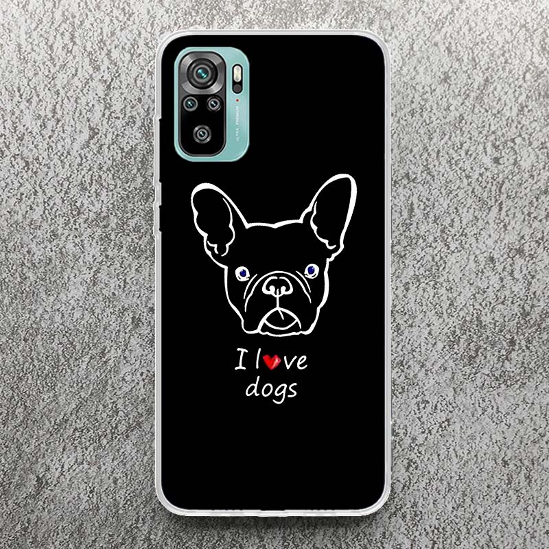 French Bulldog Black White Print Soft Case for Xiaomi Redmi Note 14 13 12S 11S Phone Shell 10 Pro Plus 11E 11T 12 11 10S 5G Cove