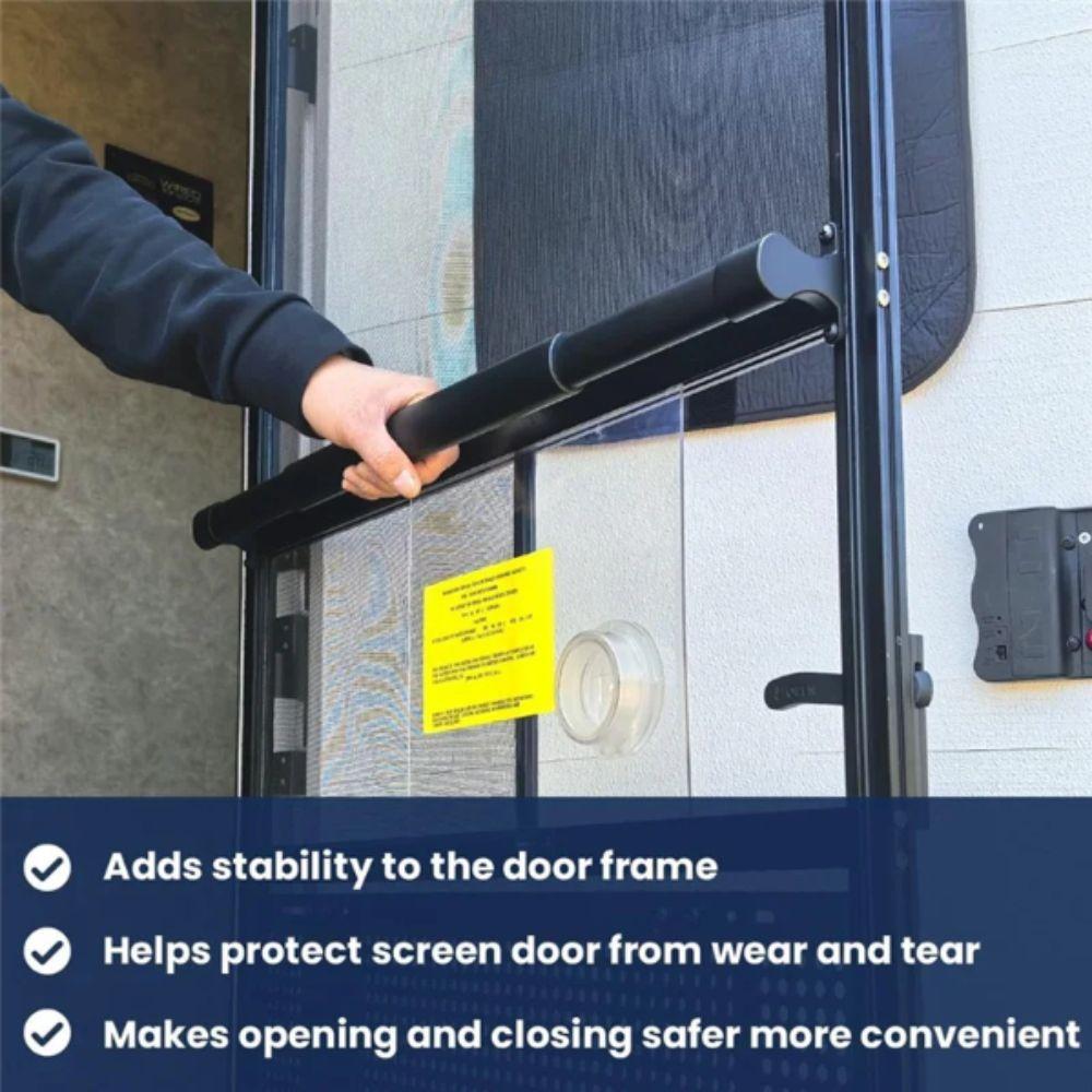 Adjustable Adjustable Grab Bar Universal Fit Aluminum Crossbar RV Screen Door Handle For RV