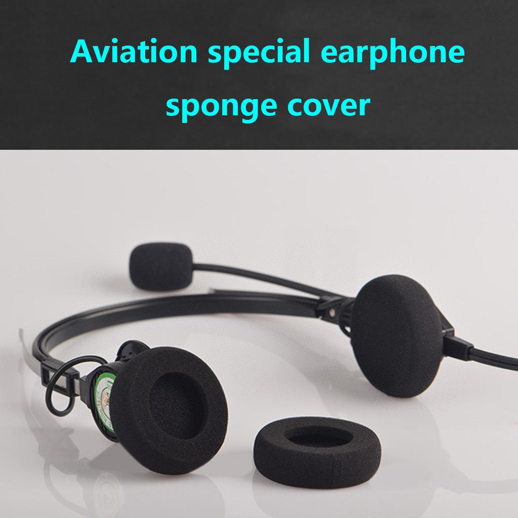 Portable Headset Cover Sponge Foam Replacement Earmuff for TELEX AIRMAN 1 Pair Soft Ear Pad Cover Earphone Cushion