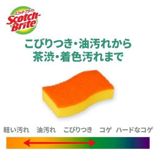 3M Губка кухонная нецарапающаяся антибактериальная гибридная оранжевая 4 шт. Scotch Brite HBE-4P Общая уборка