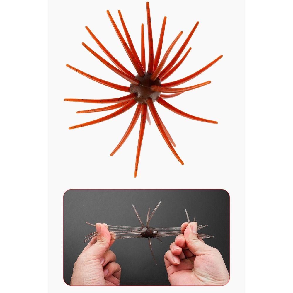 PVC Material Fishing Lure Soft Texture Soft Bait Fishing Bait Sea Urchin Lures Sea Bass Fishing
