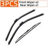 3PCS Car Wiper for SEAT Ibiza 6L 2006-2008 Front Rear Windshield Four Seasons durable Accessories 2006 2007 2008