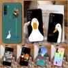 Untitled Goose Duck Game Phone Case For Xiaomi Redmi Note 7 8 9 10 7A 8T 9A 9T 9S 10S Pro Black Fashion Cell Cover Pretty Back