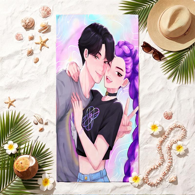 rujinu Soft Beach Towel Stylish Beach Pool Towel for Summer Seaside Vacation Travel