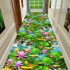 3D Corridor Green Stream Fish Long Carpet Living Room Decoration Home Aisle Non-Slip Floor Mats Modern Luxury Entryway Decor Rug