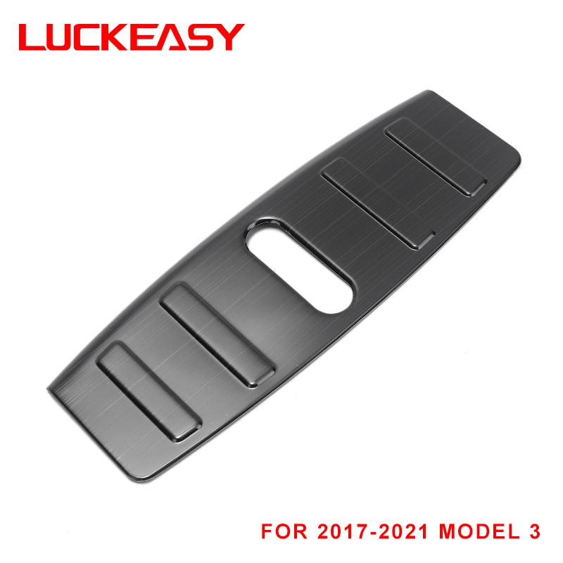 LUCKEASY модификация для модели Tesla 3 года, защита порога автомобиля, украшение для порога, защита багажника из нержавеющей стали
