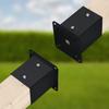 Wooden Pole Base Screwed to Concrete Black Steel 80x80 mm 2 pcs