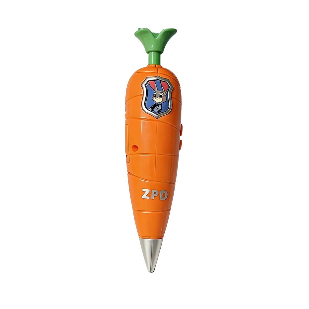 Zootopia 2 Carrot Recorder Pen | Judy & Nick Style For Kids | 60S Mini Recorder | 2-In-1 Gel Pen Stationery|Judy Partner