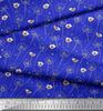 Soimoi Black Poly Crepe Fabric Dot|Leaves & Floral Artistic Decor Fabric Printed BTY 42 Inch