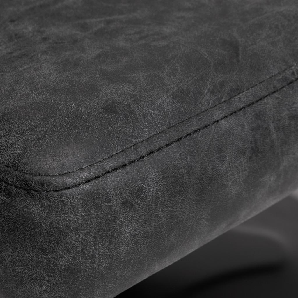 Gabbiano Fotel Fryzjerski Katania Loft Old Leather Czarny