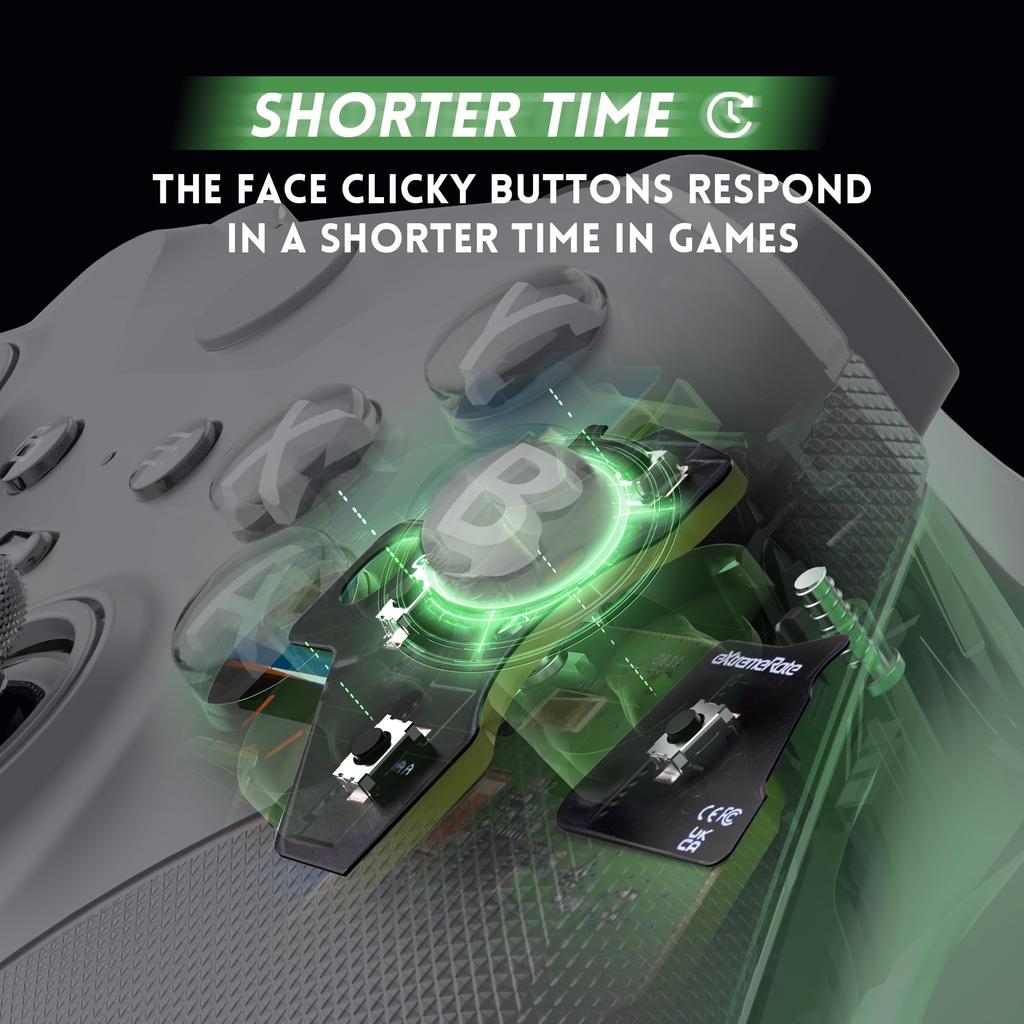 eXtremeRate ABXY Click Kit for Xbox Elite Series 2 Controllers Custom ABXY Button Set with Clicks for Xbox Elite Wireless Controller Series 2 -