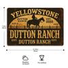 "Yellowstone Dutton Ranch" Vintage Metal Sign, 20x30cm.