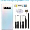 Для Samsung Galaxy S10 Задняя стеклянная крышка Замена S10 G973U G973F G973Ul G973F/DS G973W Задняя крышка Крышка аккумулятора Задняя стеклянная крышка с предустановленным