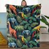 Soft High-Definition Tropical Animal Pattern Fleece Blanket, Soft, Breathable  Polyester, Perfect Gift, All-Season