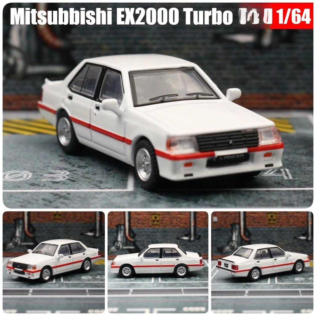 1/64 Mitsubishi Lancer EX2000 Turbo Миниатюрная модель Литой сплав Игрушечная машинка 1/64 JKM Классический автомобиль Свободные колеса Коллекция Подарок