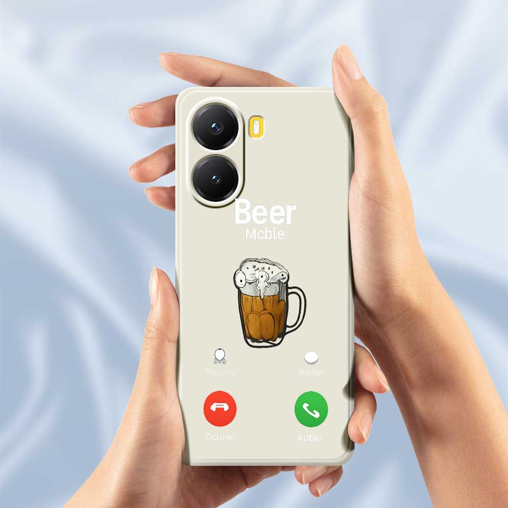 For Xiaomi Redmi Turbo 4 5G/Poco X7 Pro 5G Case Beer Pattern Printing Straight Edge TPU Phone Back Cover