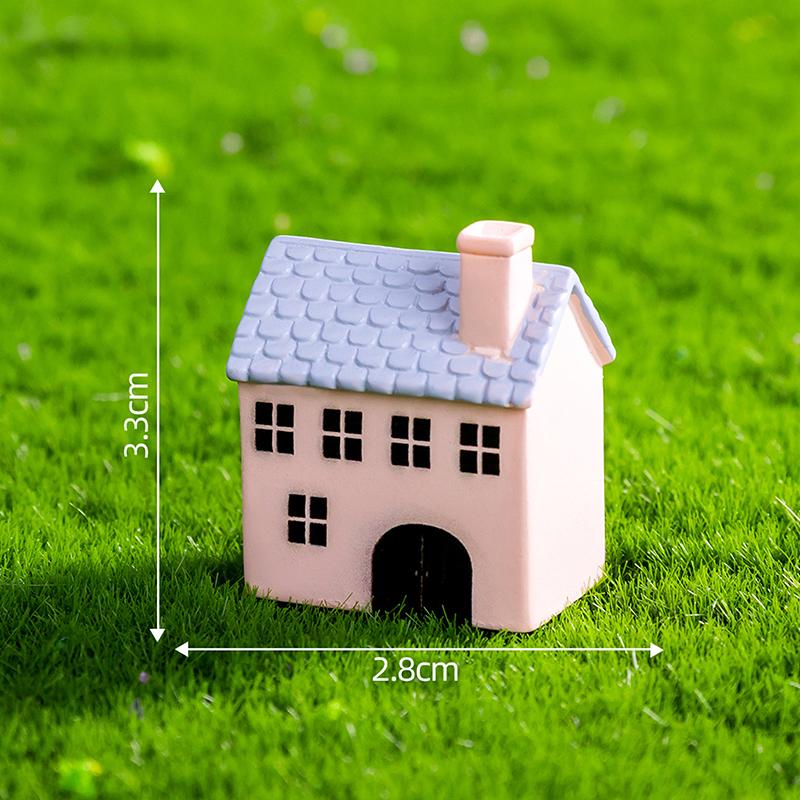 Милый креативный современный небольшой домик, ландшафтная фигурка, поделки, миниатюрная статуэтка, украшение для дома своими руками, небольшие украшения, подарки