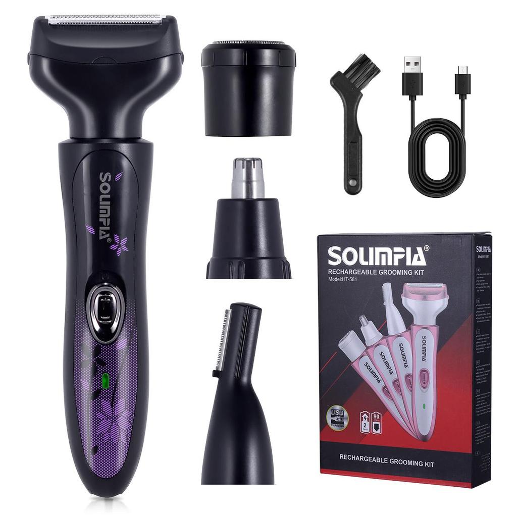 4 в 1 триммер для бикини для женщин, электрический аккумуляторный триммер для волос, женская электробритва, женская бритва для бикини