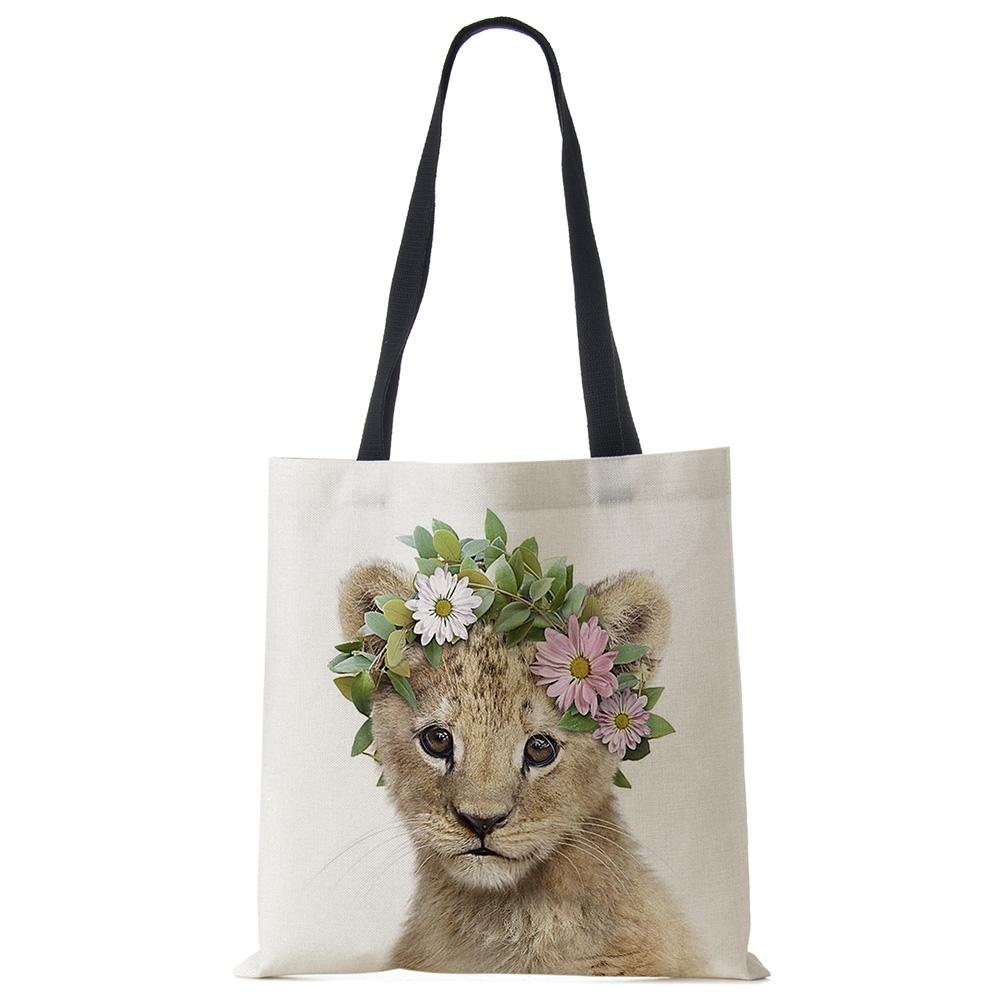 Милая Серия Животных Панда Коала Слон Принт Женская Сумка Повседневная Сумка-Тоут Сумка через Плечо Большая Вместимость KTY