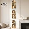 Minimalist Wall Stickers for Hallway 3Pcs Arched Flower Stickers, Boho Style Floral Plant Decals, Self Adhesive PVC Peel And Stick Wallpaper