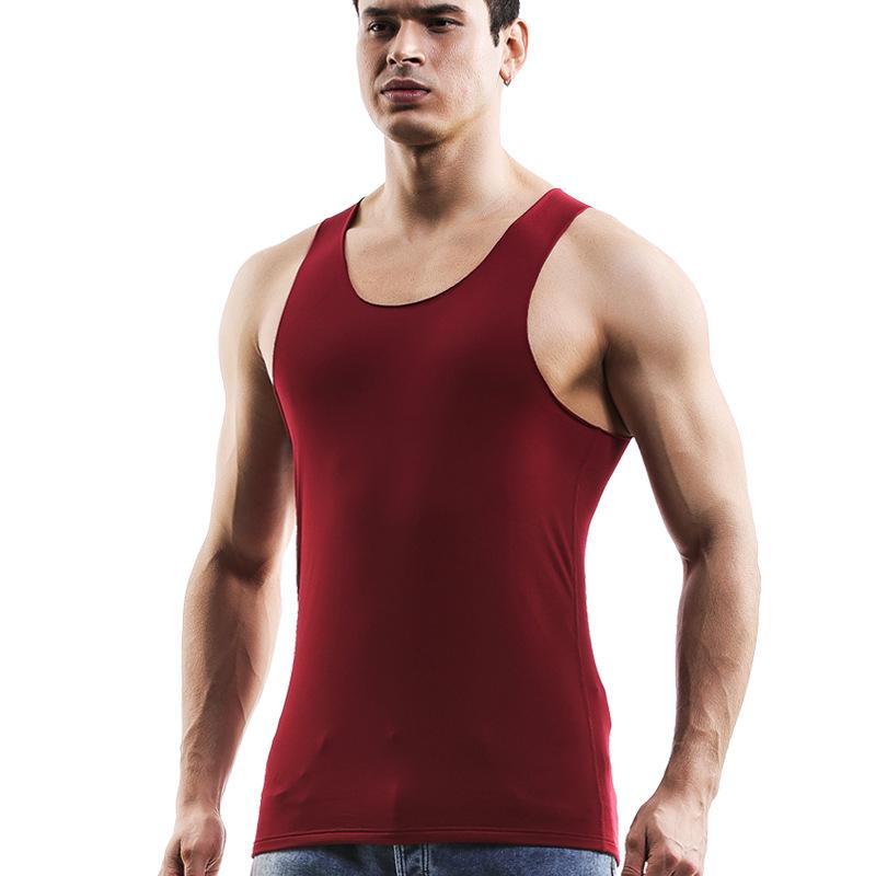 Мужской бесшовный флисовый спортивный жилет: Осенне-зимняя модель с V-образным вырезом, без рукавов, с широкими плечами, облегающая посадка, удобная внутренняя одежда