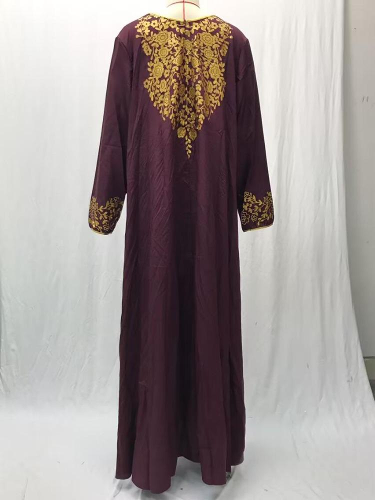 2025 Spring Ethnic Style Long Dress Casual European American Middle Eastern Inspired Print