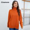 Cinemore модный женский свитер большого размера с длинным рукавом однотонный пуловер базовый топ трикотажные свитера женская одежда мягкий теплый джемпер