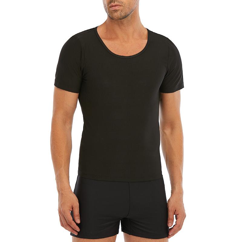 Мужской спортивный жилет для сауны, компрессионные футболки для улавливания тепла, спортивный костюм для сауны, тренировочные майки, корректирующее белье для похудения, формирователь талии, фитнес-рубашка