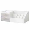Makeup Organizer Large Capacity Multifunctional Cosmetic Storage Box with Drawers for Countertop Ivory White
