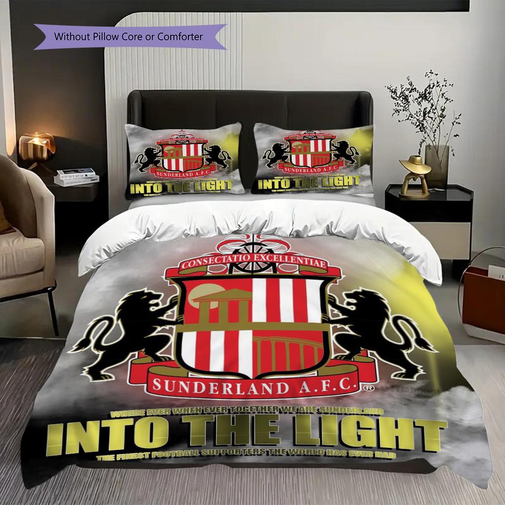 Sunderland Heritage Emblem Bedding (1 * duvet cover + 2 * pillowcase, without core) 2D Flat Christmas birthday gift Bedding set