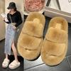Мохнатые тапочки женские уличные тапочки интернет-знаменитость маффин толстая подошва увеличение высоты стройнящий сказочный стиль универсальные тапочки женские шерстяные тапочки