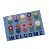 Floral Coir Doormat Non Slip Durable Indoor Outdoor Entryway Kitchen Bathroom Floor Mat