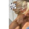 Зажим для волос в форме цветка Цветочная крабовая заколка Пружинный зажим Украшения для головного убора