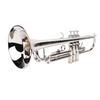 Bb Trumpet Set Silver Bright Sound Flexible Keys Brass Phosphor Copper Trumpet Set for Beginner Students