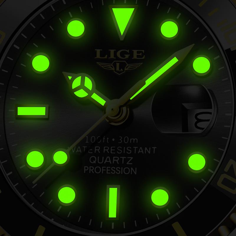 LIGE Top Brand Luxury Fashion Men's Watch Waterproof Date Clock Sport Watches for Men Quartz Wristwatch Relogio Masculino+Box